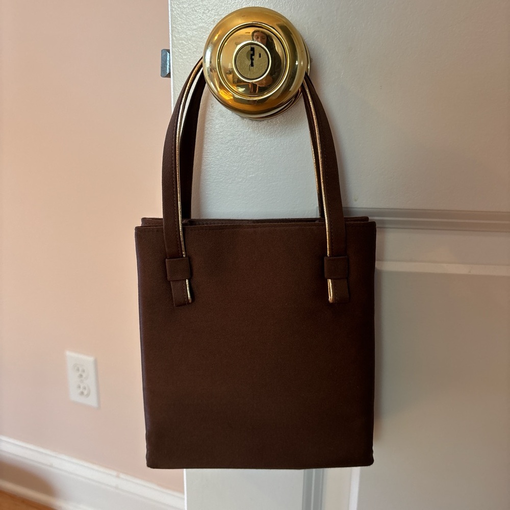 Elegant Brown Satin Bag